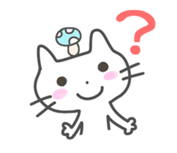 Friendly white cool cat 2 sticker #11678275