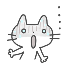 Friendly white cool cat 2 sticker #11678281
