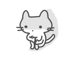 Friendly white cool cat 2 sticker #11678282