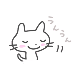 Friendly white cool cat 2 sticker #11678288