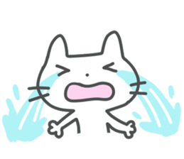 Friendly white cool cat 2 sticker #11678293