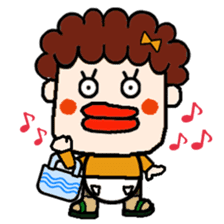 Funny housewife of punch perm sticker #11678588