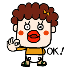 Funny housewife of punch perm sticker #11678591