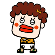 Funny housewife of punch perm sticker #11678592