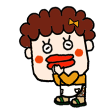 Funny housewife of punch perm sticker #11678596