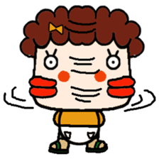 Funny housewife of punch perm sticker #11678602