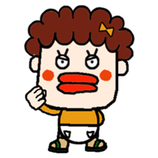 Funny housewife of punch perm sticker #11678604