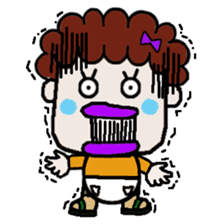 Funny housewife of punch perm sticker #11678612
