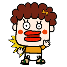 Funny housewife of punch perm sticker #11678618