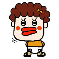 Funny housewife of punch perm sticker #11678619