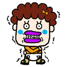 Funny housewife of punch perm sticker #11678623