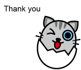 Egg cat - Youth go abroad sticker #11679187