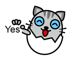 Egg cat - Youth go abroad sticker #11679188