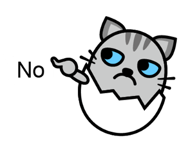 Egg cat - Youth go abroad sticker #11679189