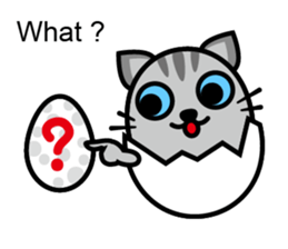 Egg cat - Youth go abroad sticker #11679197