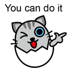 Egg cat - Youth go abroad sticker #11679209