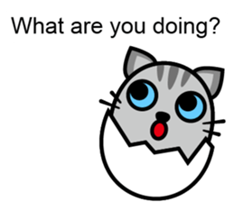 Egg cat - Youth go abroad sticker #11679215