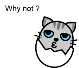 Egg cat - Youth go abroad sticker #11679218