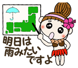 Hawaiian Girl ocyame of honorific Hen 4 sticker #11679586