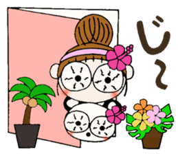 Hawaiian Girl ocyame of honorific Hen 4 sticker #11679589