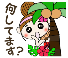 Hawaiian Girl ocyame of honorific Hen 4 sticker #11679593