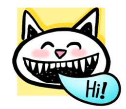 "Grumpy Vs. Miauwoo Doodle Match" sticker #11680779