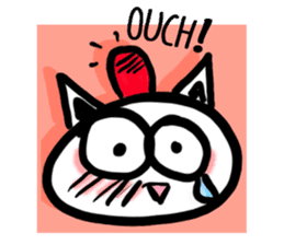 "Grumpy Vs. Miauwoo Doodle Match" sticker #11680782