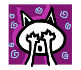 "Grumpy Vs. Miauwoo Doodle Match" sticker #11680796