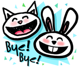 "Grumpy Vs. Miauwoo Doodle Match" sticker #11680799