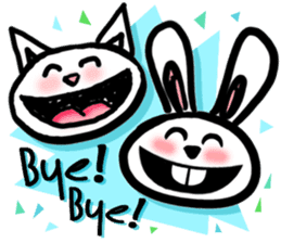 "Grumpy Vs. Miauwoo Doodle Match" sticker #11680799