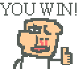 Pixel Man & Dog sticker #11681176