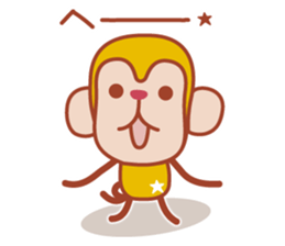 Sticker of a cute monkey sticker #11681454