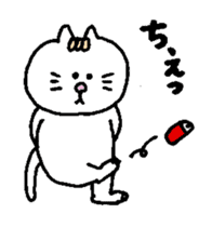 Kawaii White Kitty 2 sticker #11683360