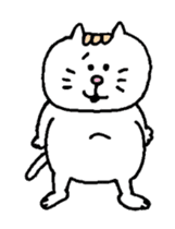 Kawaii White Kitty 2 sticker #11683391