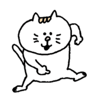 Kawaii White Kitty 2 sticker #11683392