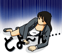 Woman office worker sticker #11683993