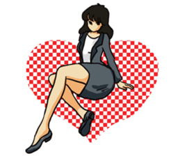 Woman office worker sticker #11683997