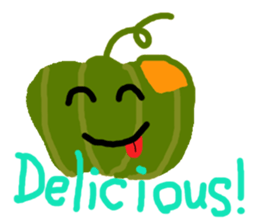 cute vegetables and fruits sticker #11684532