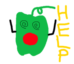 cute vegetables and fruits sticker #11684538