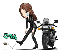 Bustling people KATANA rider sticker #11687044