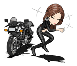 Bustling people KATANA rider sticker #11687049