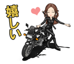Bustling people KATANA rider sticker #11687057