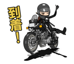 Bustling people KATANA rider sticker #11687064