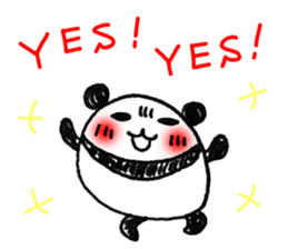 Hand-painted panda 4 sticker #11687363