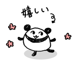 Hand-painted panda 4 sticker #11687370