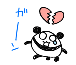 Hand-painted panda 4 sticker #11687375