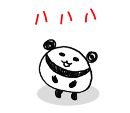 Hand-painted panda 4 sticker #11687376