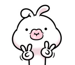 Rabbit soft lips sticker #11688893