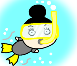 onmayu dango chan - summer - sticker #11689630