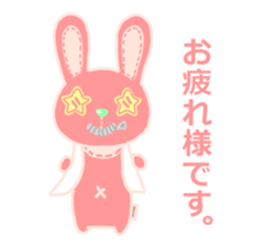 Button rabbit. sticker #11689654